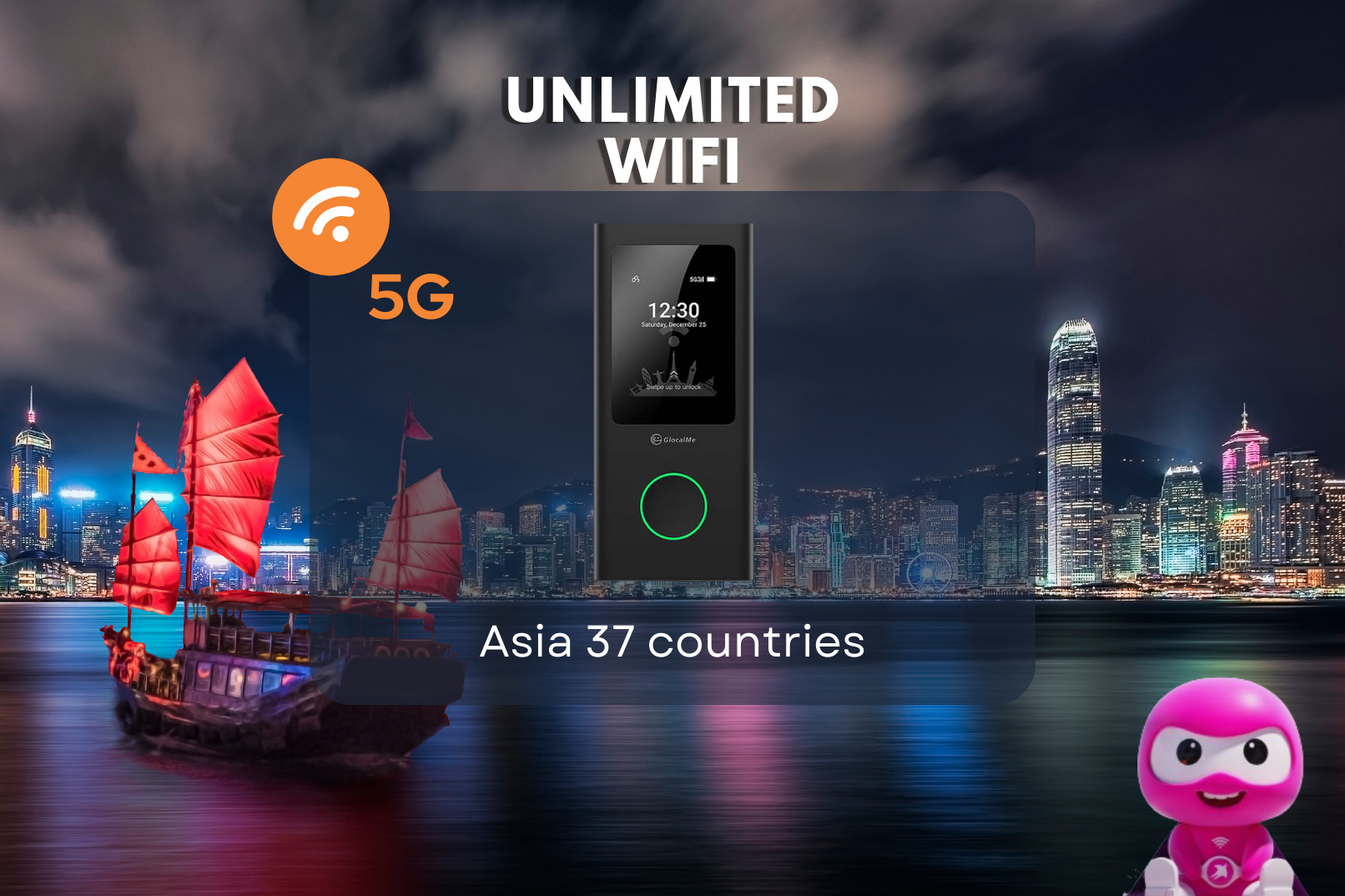 亞洲國家 & 地區4G / 5G WiFi（馬來西亞機場領取）