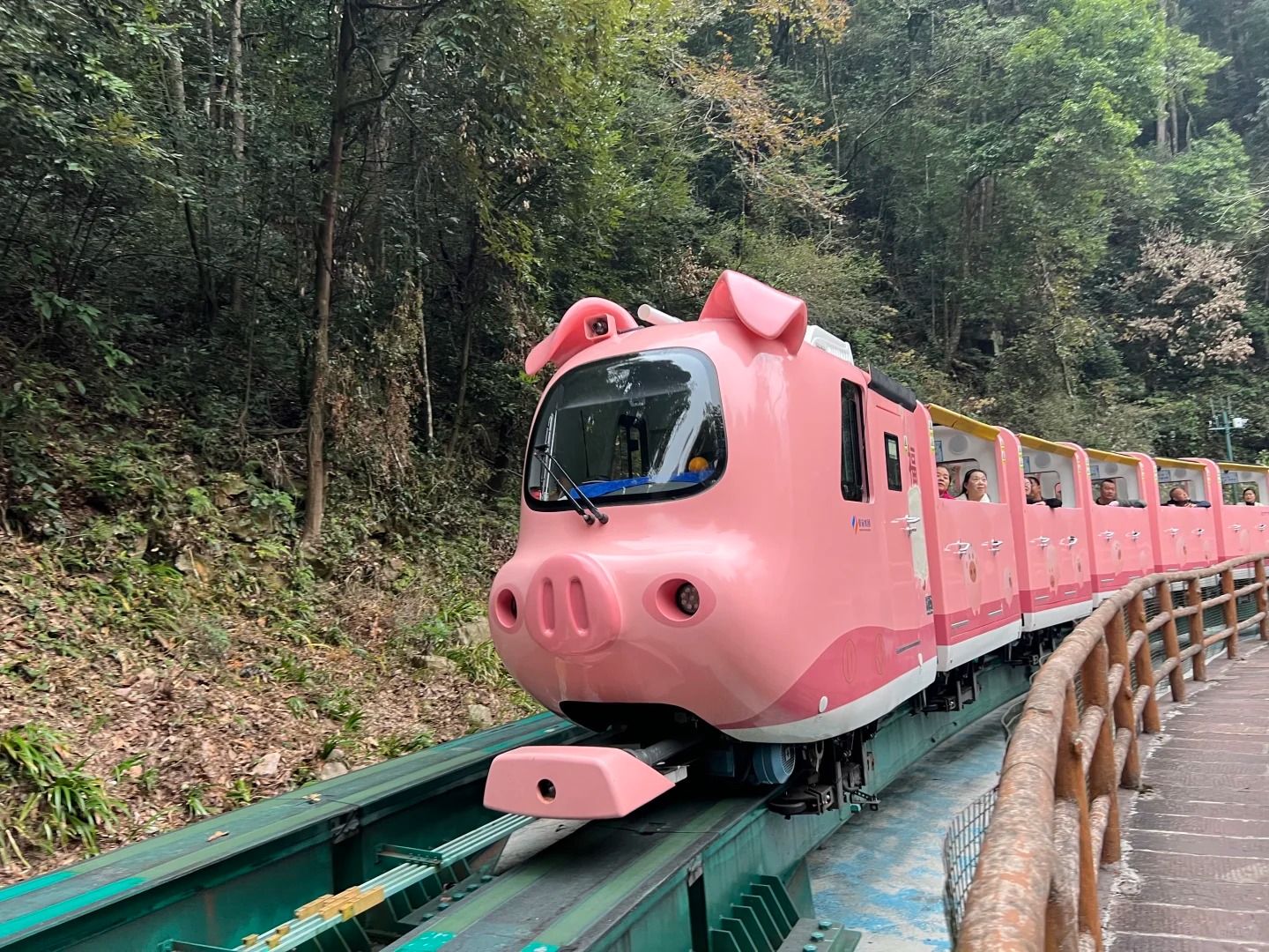 【十里畫廊】可乘坐單程小火車欣賞採藥老人，三姊妹峰，壽星迎賓等景點