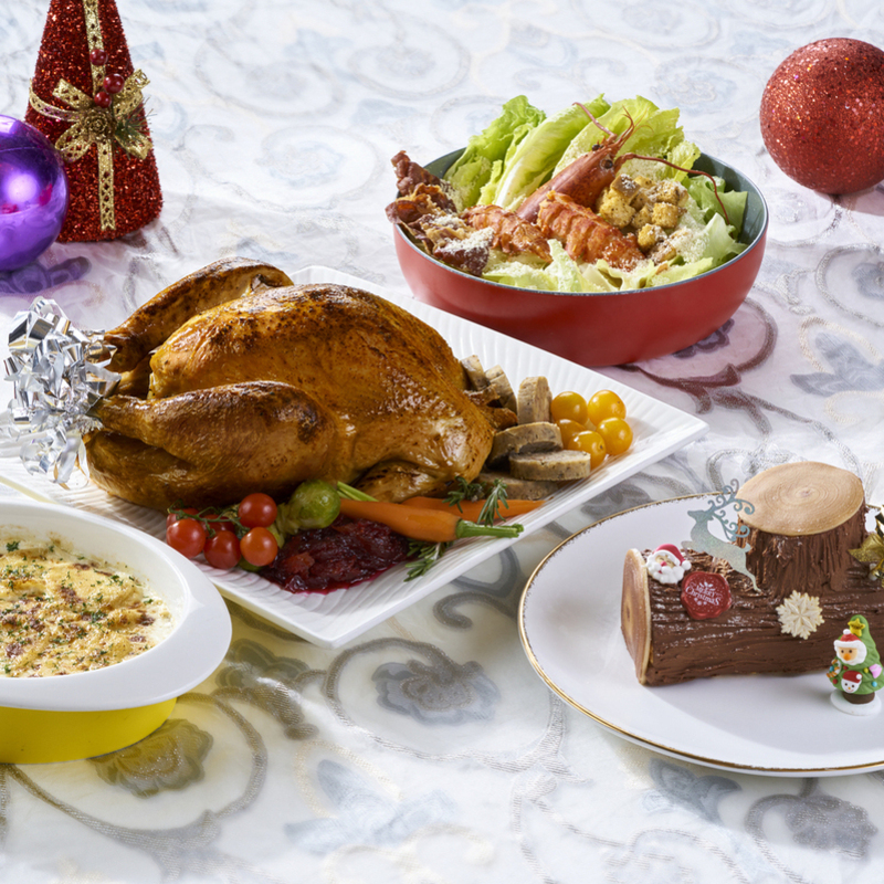 The Royal Garden | Christmas Takeaway Set | Roast Turkey, Christmas Log Cake