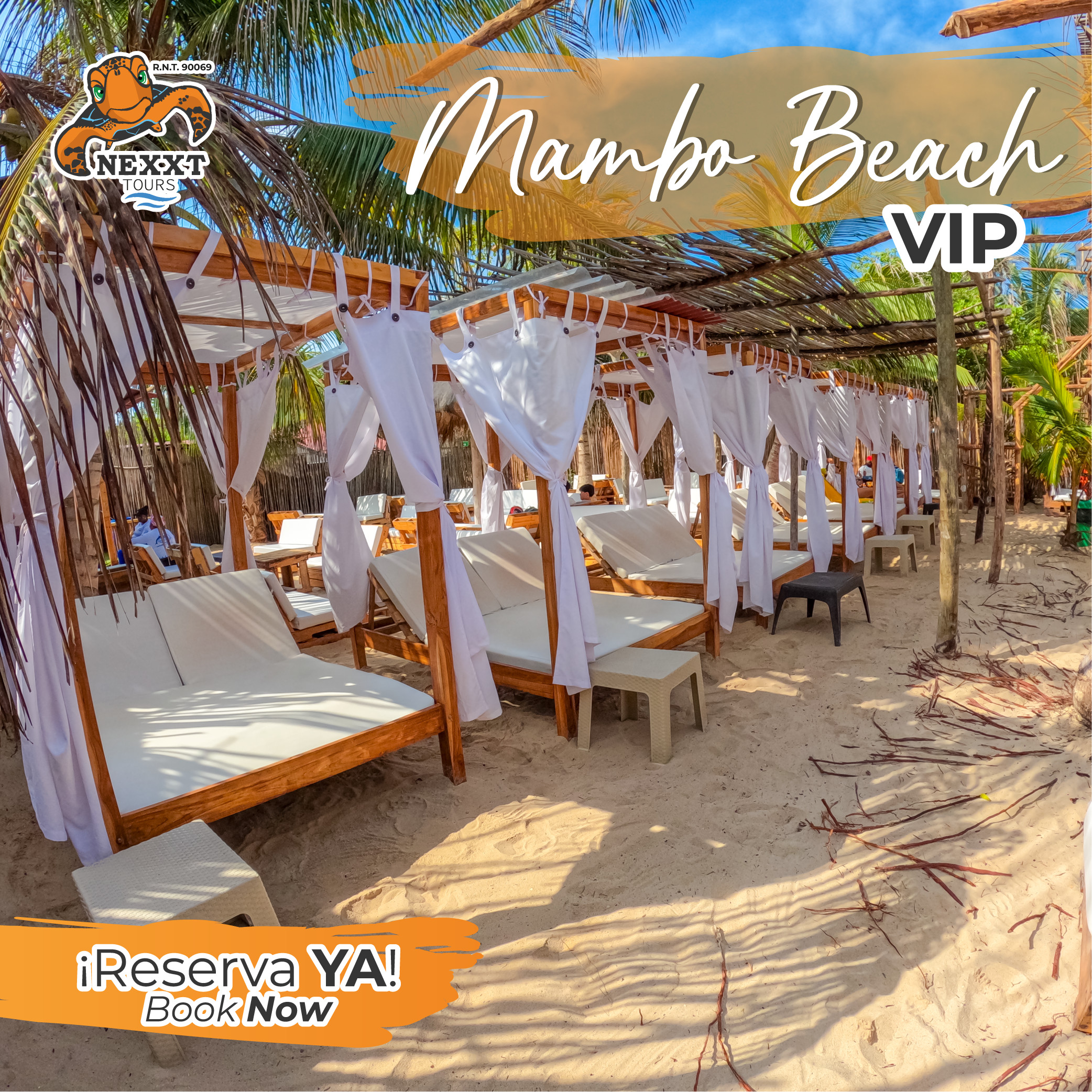 Visit Playa Blanca on Isla Baru in a VIP Beach Club