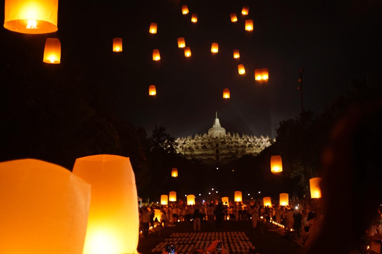2024年婆羅浮屠寺衛塞節天燈