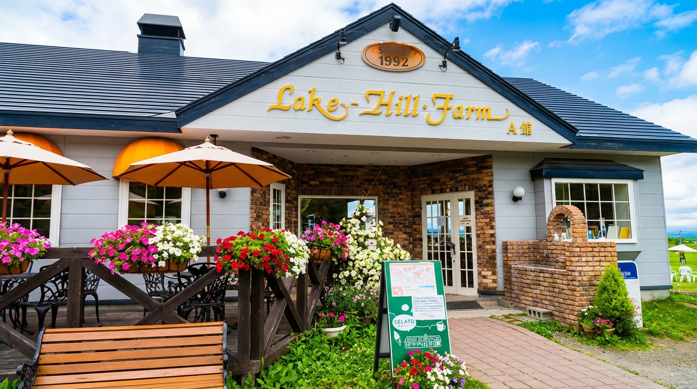 Lake Hill Farm:洞爺湖畔的童話牧場，品嚐冰激凌，奶香濃郁，遠眺羊蹄山，雲頂之上的意境，太美了。