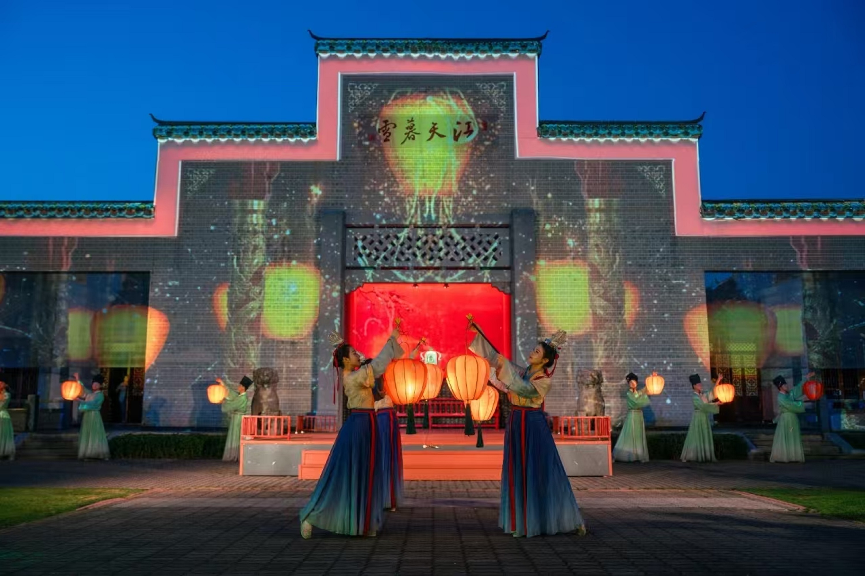 Dusk Snow on the River