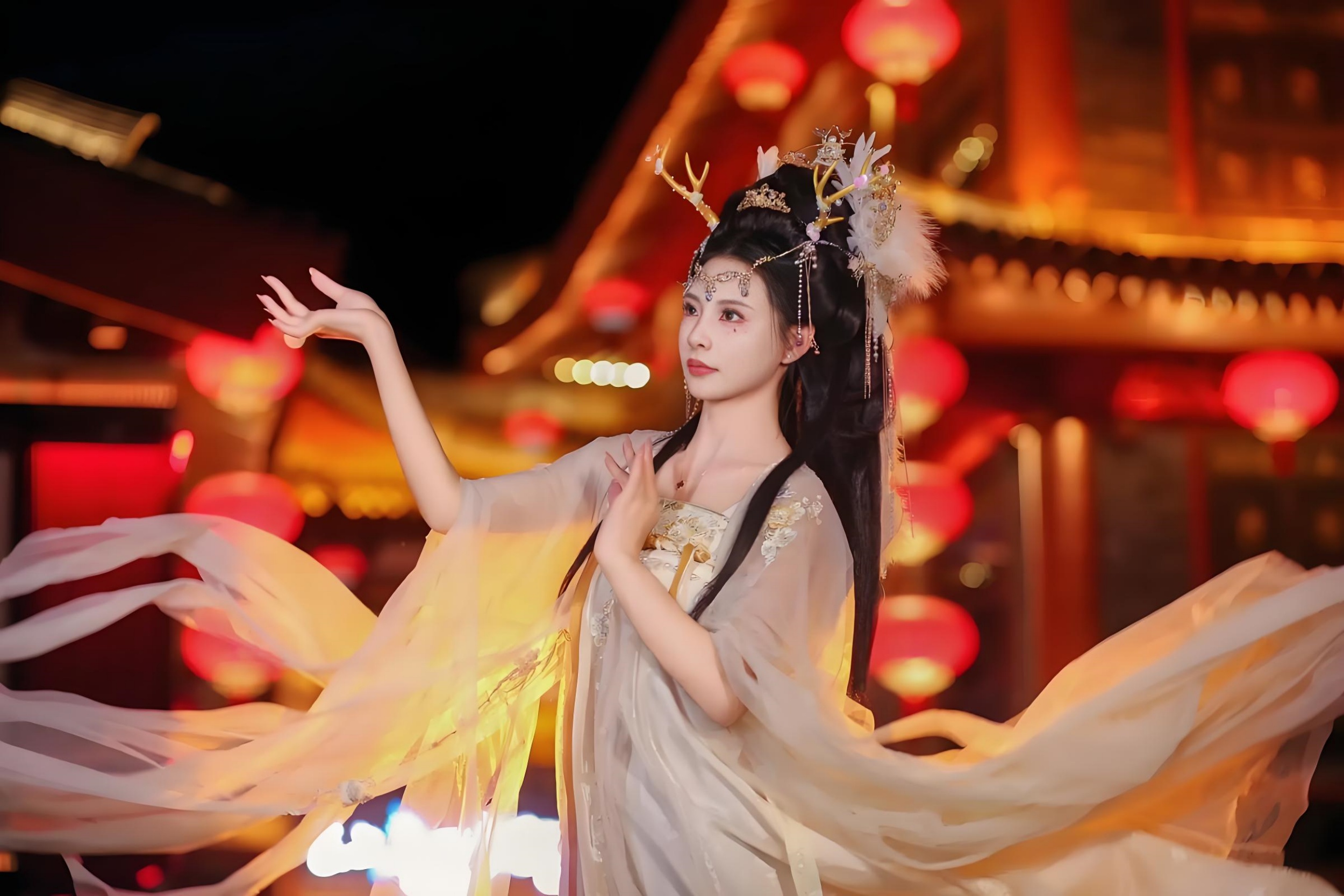 西安夢迴大唐古裝漢服租賃+妝造體驗