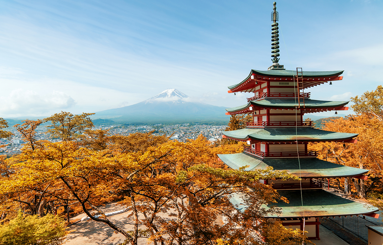 網紅打卡勝地-新倉山淺間公園&日川時計店&忍野八海&河口湖大石公園&河口湖楓葉迴廊