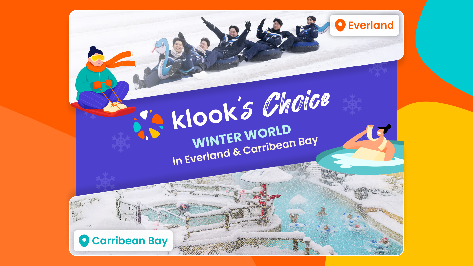 Everland + Caribbean Bay - Winter Two Park Combo