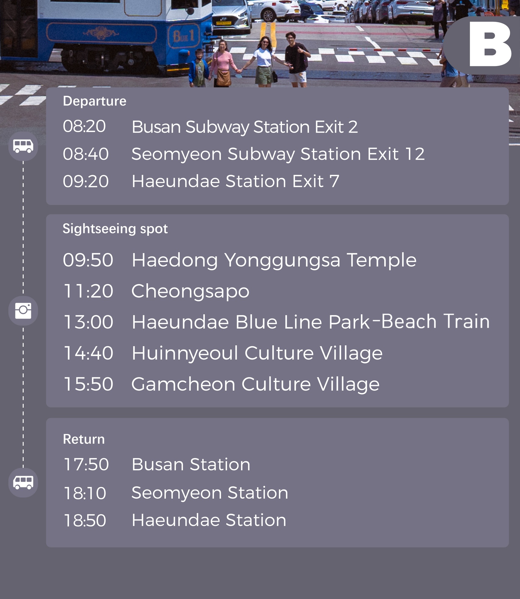 Gamcheon Culture Village, Haeundae Blueline park Day Tour