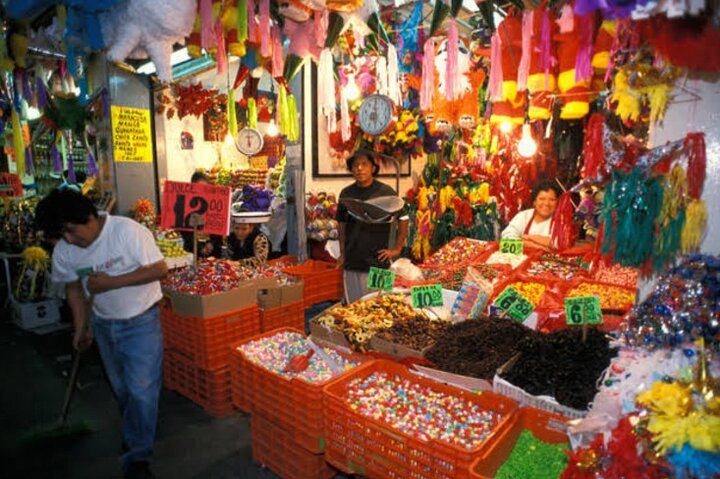 traveling through la merced market and mexico city