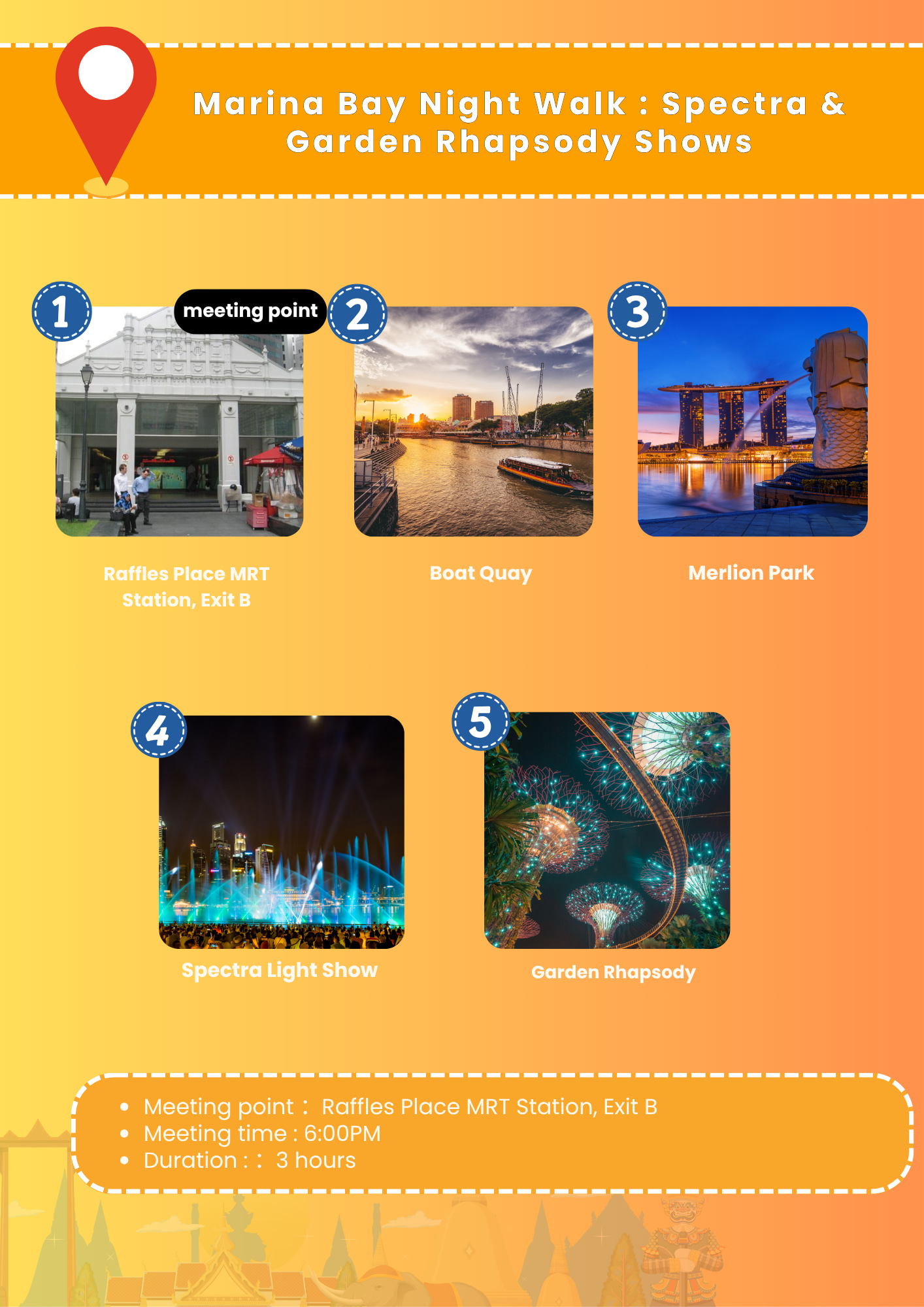 (Free eSIM) Marina Bay Night Walk with Spectra & Garden Rhapsody