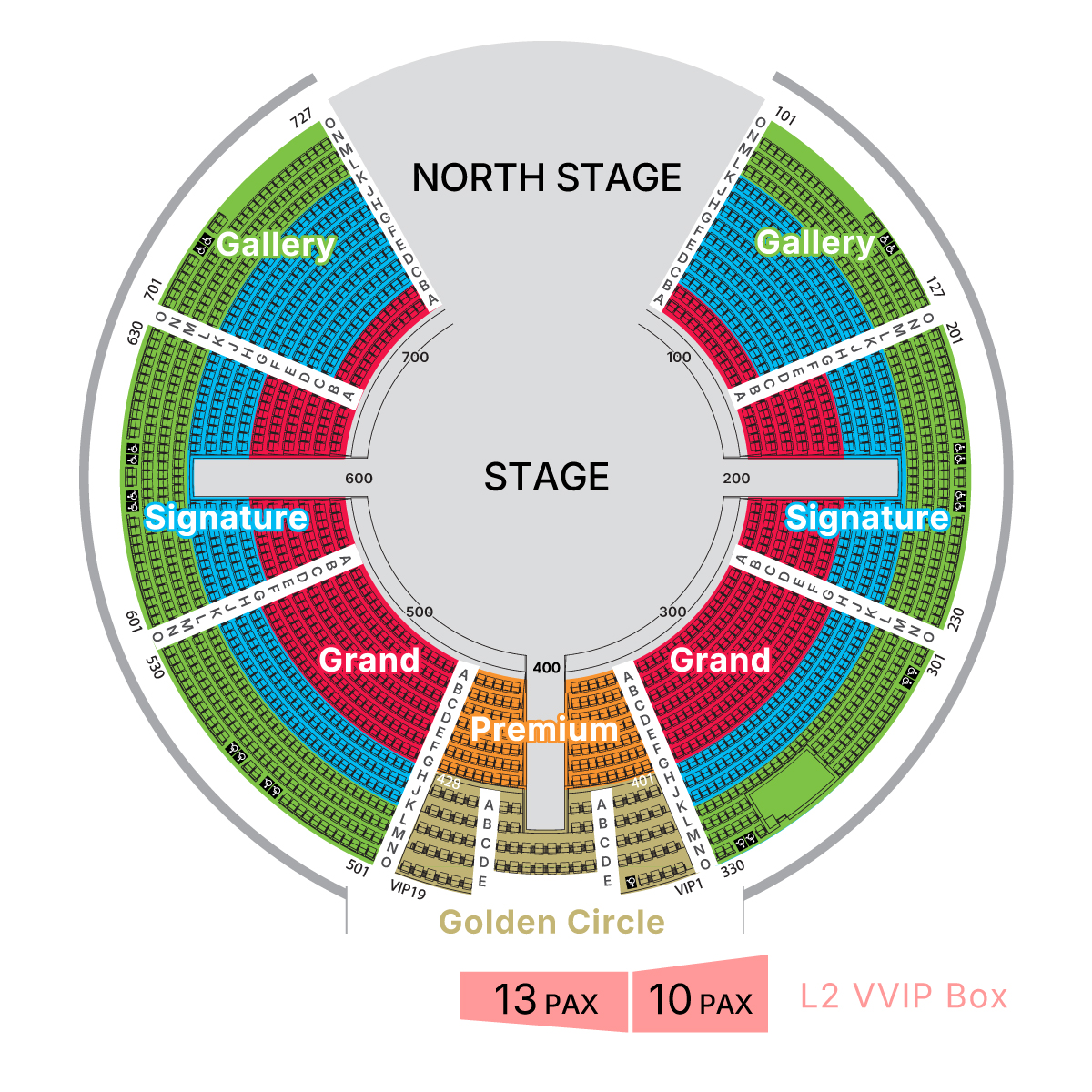 House of Dancing Water Seat Plan