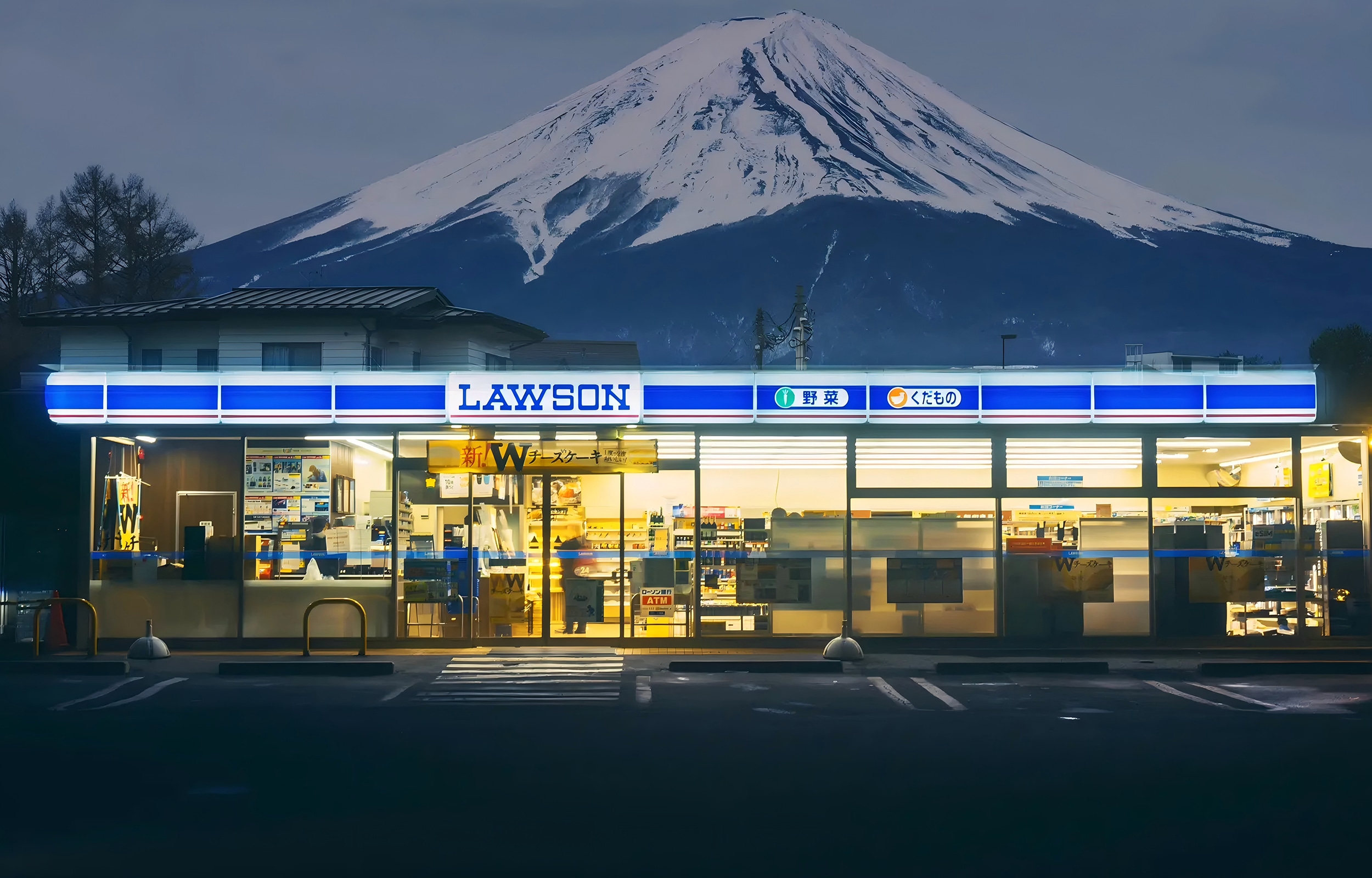 無需刻意擺拍，隨意一站，背景就是完美的富士山構圖