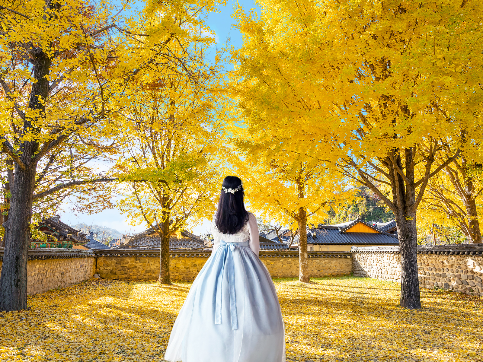韓服為韓國傳統文化的象徵，穿上它可以更深刻地感受到當地的歷史與藝術，再配上韓屋村的建築和街景，這是一種視覺與文化的雙重享受