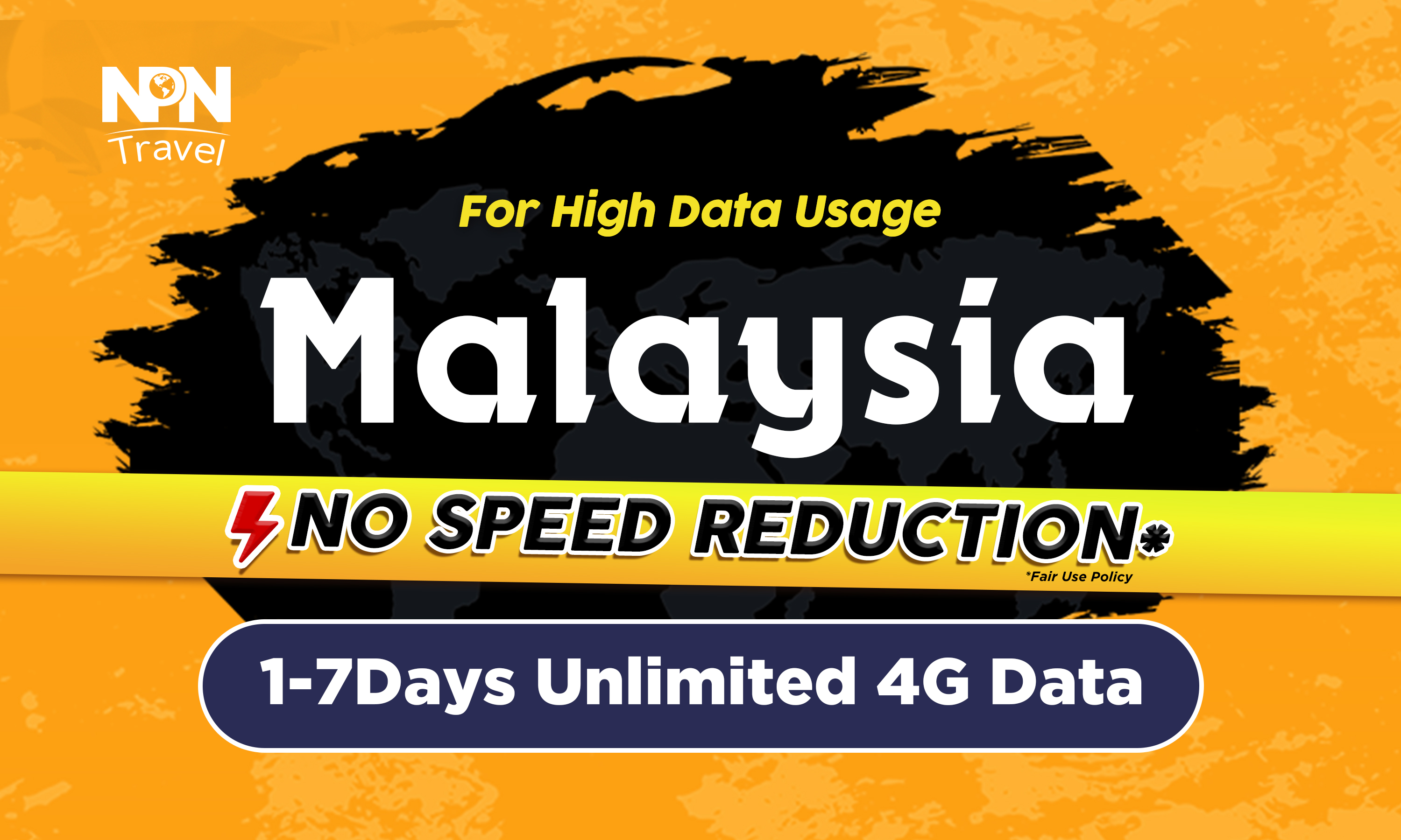 馬來西亞無限流量 4G 上網 SIM 卡（1 - 7天；每日1 GB）- 新加坡領取
