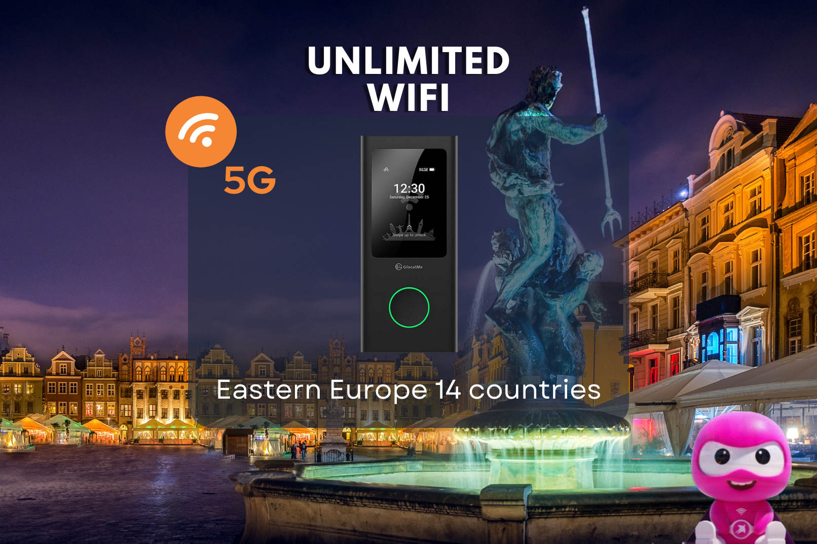 東歐 Roamingman 4G／5G WiFi 分享器（馬來西亞機場領取）