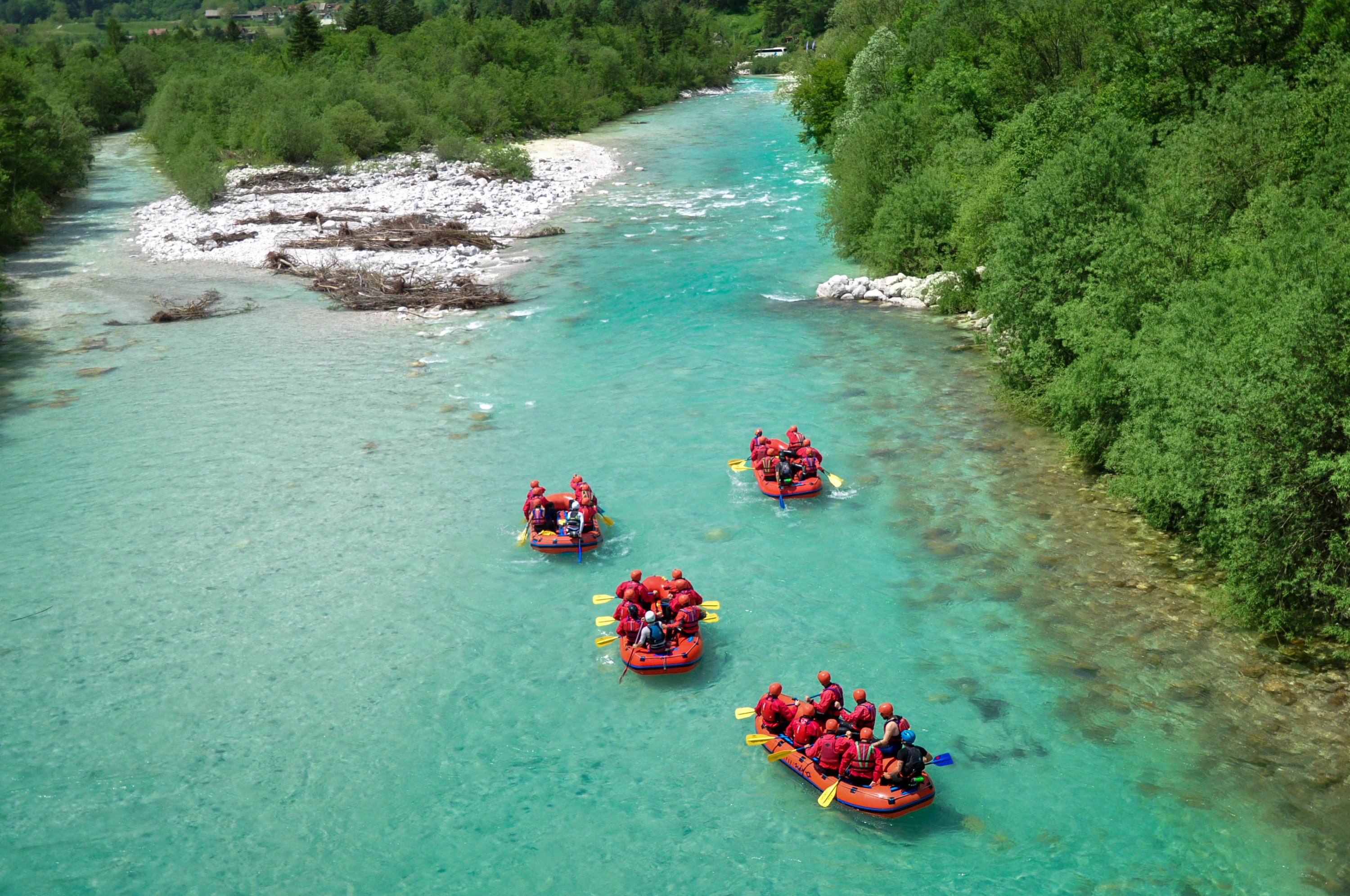 Rafting on the Soca River