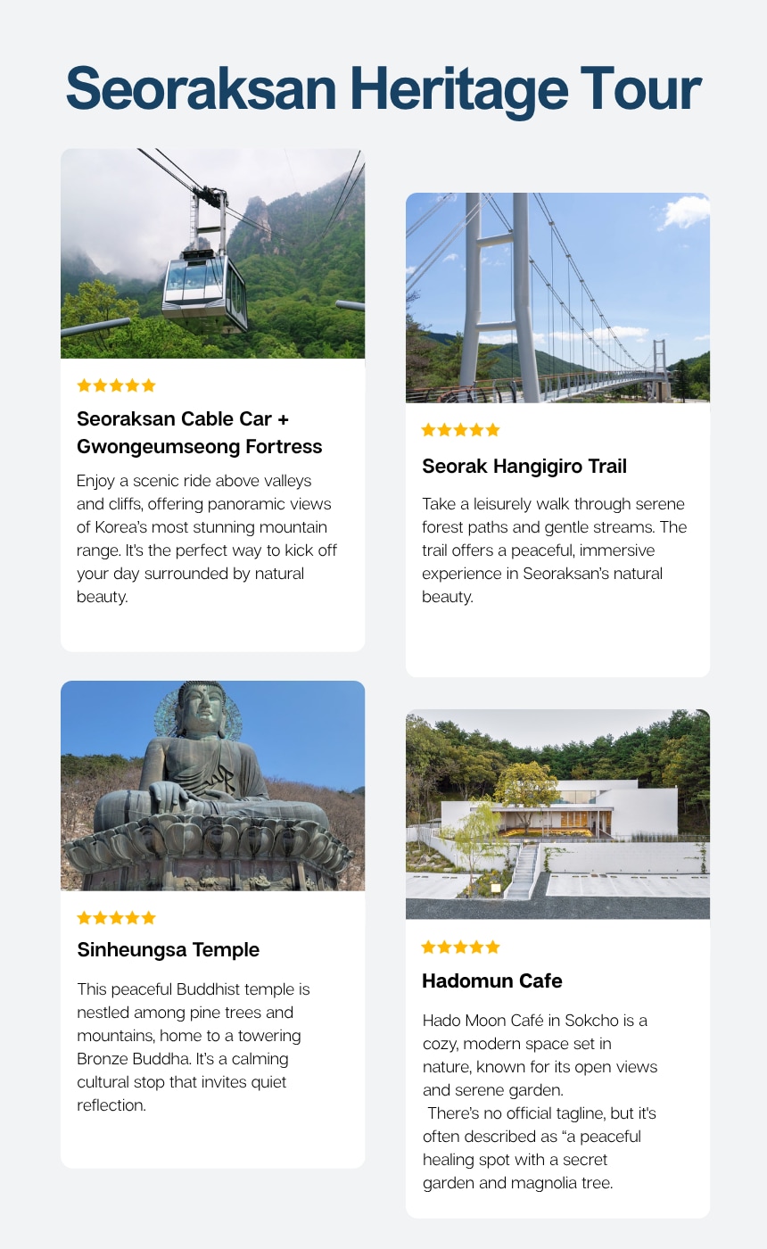 Gangwon Sokcho 3-Hour Taxi Tour