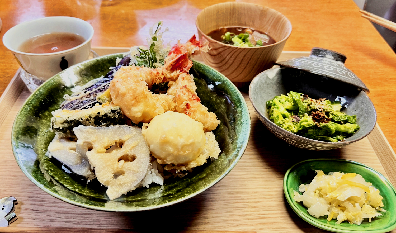 大阪料理課程（脆皮天婦羅蓋飯＆味噌湯）
