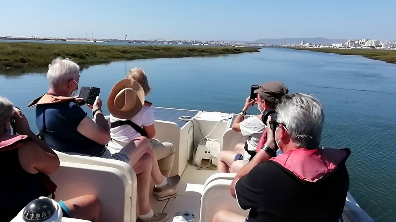 Ria Formosa solar boat tour from Faro