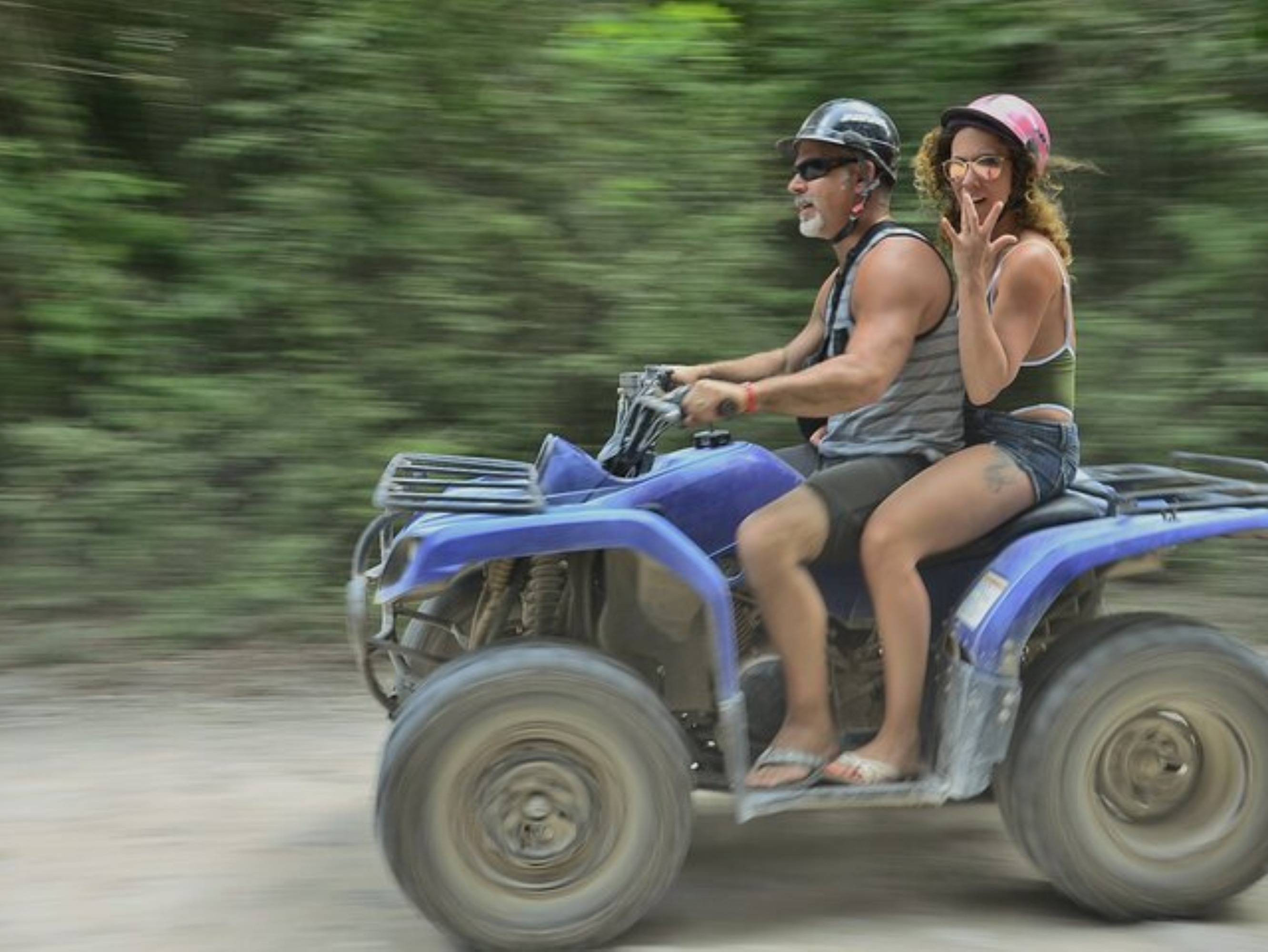 Adventure in ATV and Cenote swimming in Mexico