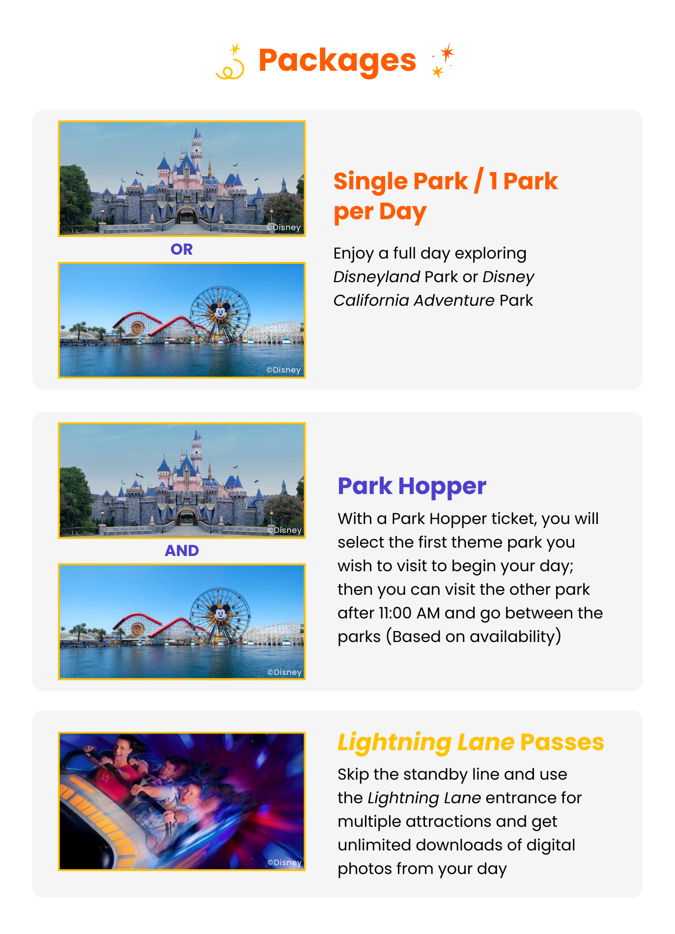 Disneyland Resort in California Theme Park Tickets