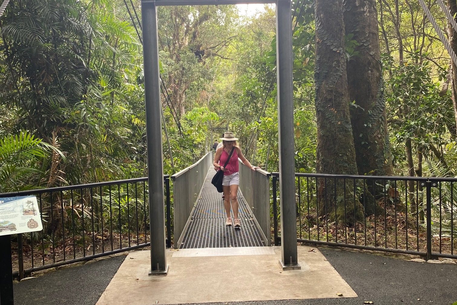 Walking off the Suspension Bridge