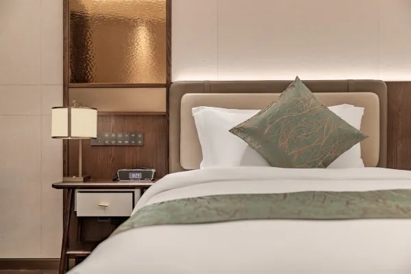 Hotel room interior environment display map
