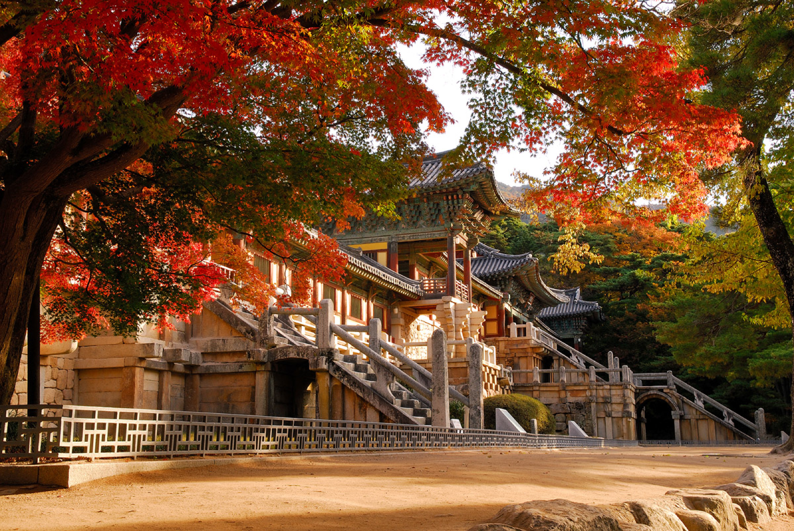 佛國寺 – 慶州聯合國教科文組織世界遺產佛國寺建於西元8世紀的新羅王朝,寺內擁有令人驚嘆的建築、精緻的石塔,以及反映韓國深厚文化與精神遺產的國寶。 佛國寺 – 慶州聯合國教科文組織世界遺產佛國寺建於西元8世紀的新羅王朝,寺內擁有令人驚嘆的建築、精緻的石塔,以及反映韓國深厚文化與精神遺產的國寶。