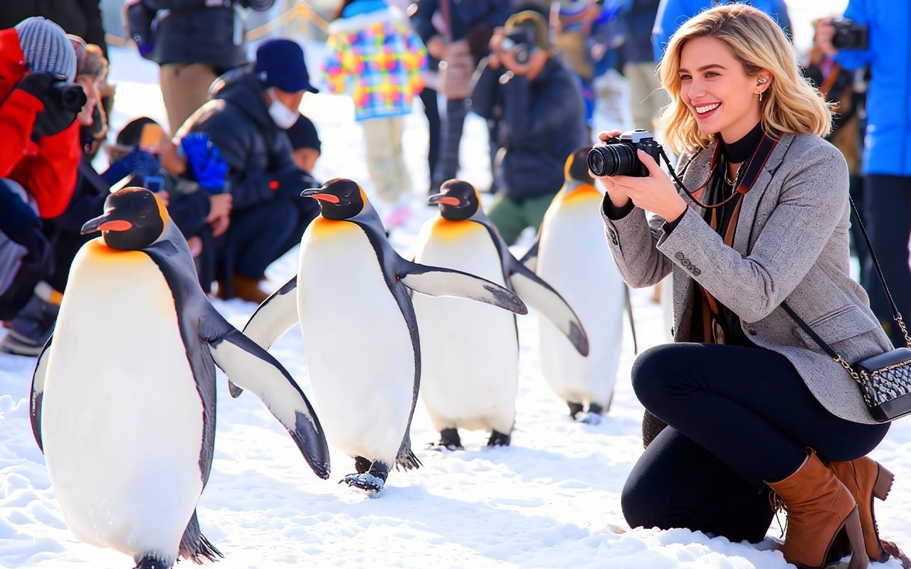 Hokkaido Seasonal Natural Tour: Asahiyama Zoo, Blue Pond, Shirahige Falls/Shikisai-no-oka/Ningle Terrace Day Trip (Departure from Sapporo)