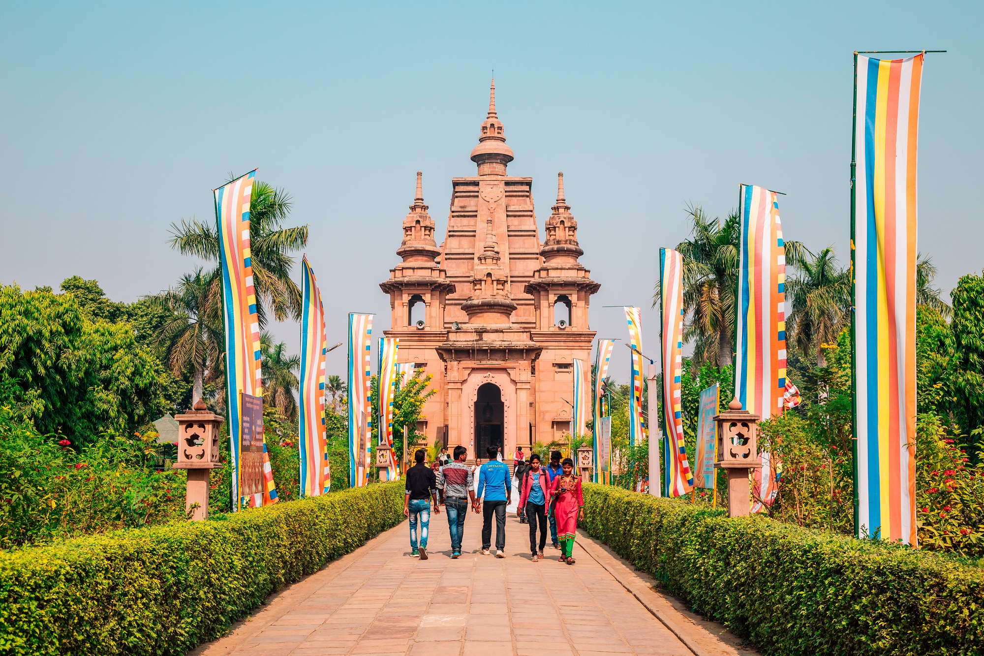 Mulagandha Kuti Vihara Sarnath ancient ruins.