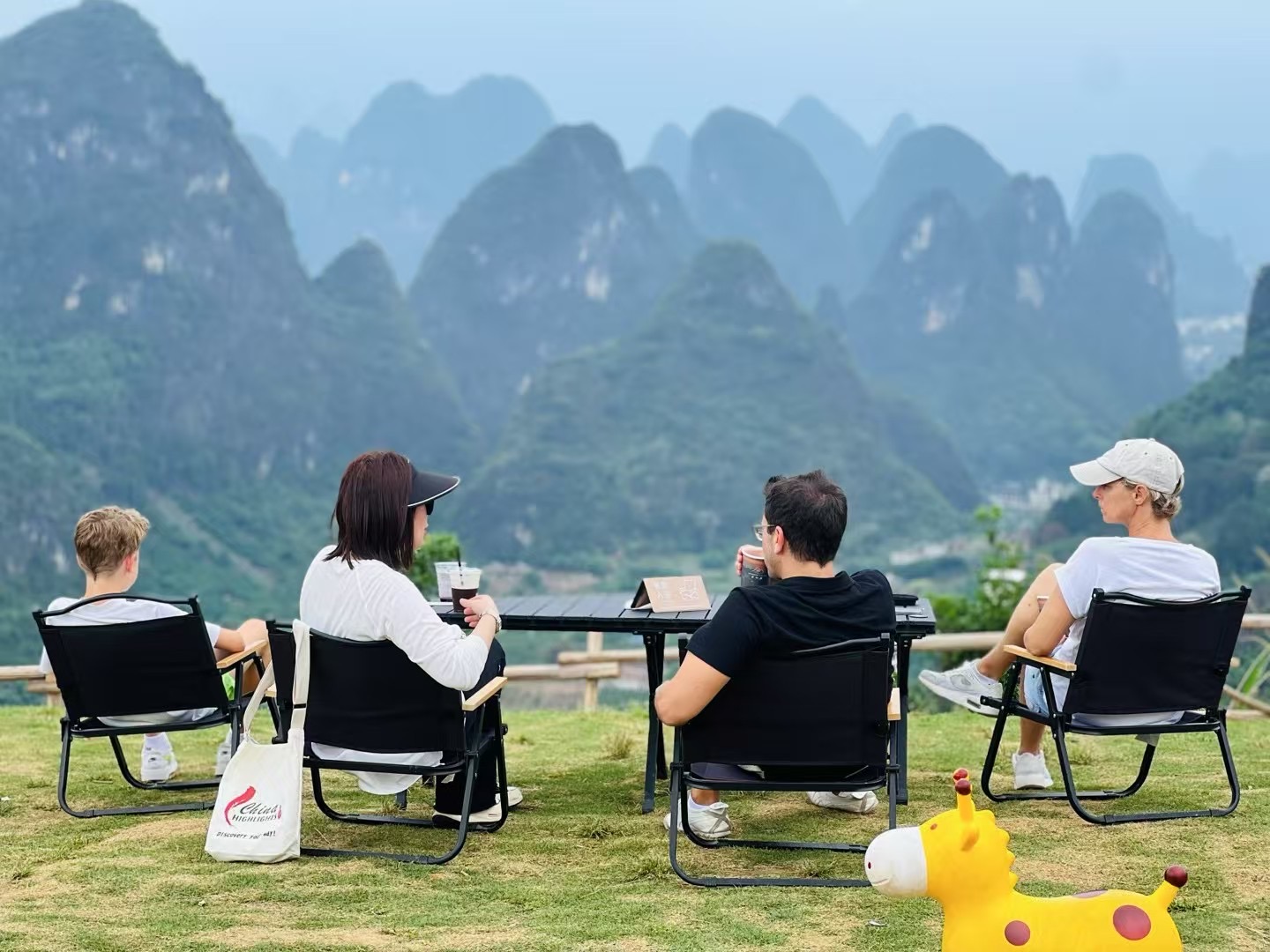 Guilin Yangshuo + Xiangong Mountain + Sunrise Coffee + Yulong River Rafting + Yinyan Cave 1-Day Tour (Private Group)