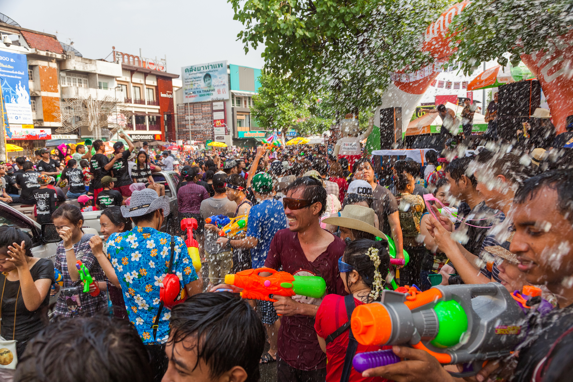 Songkran Water Fight Pickup Truck Adventure