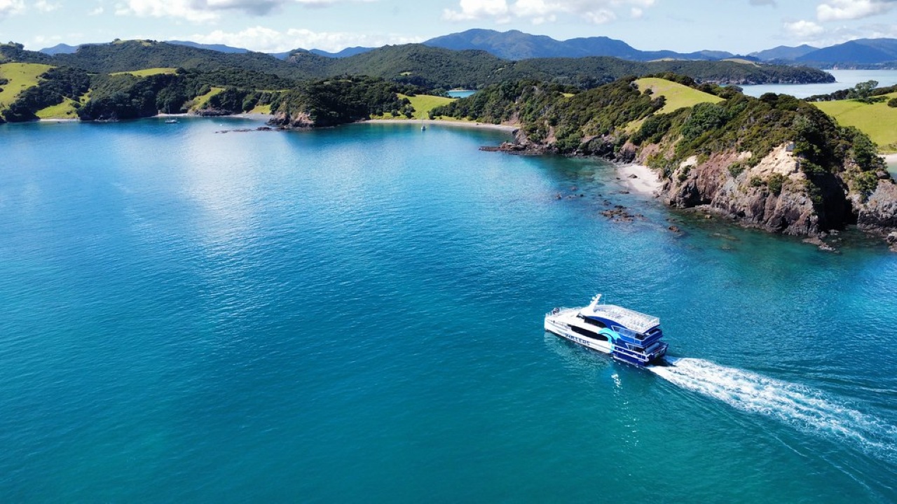 Enjoy a 4.5 hour cruise around the Bay of Islands