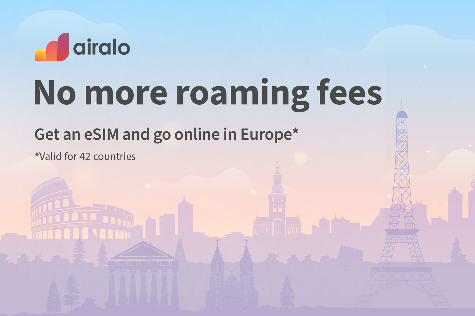 Regional Europe 1-100 GB eSIM by Airalo