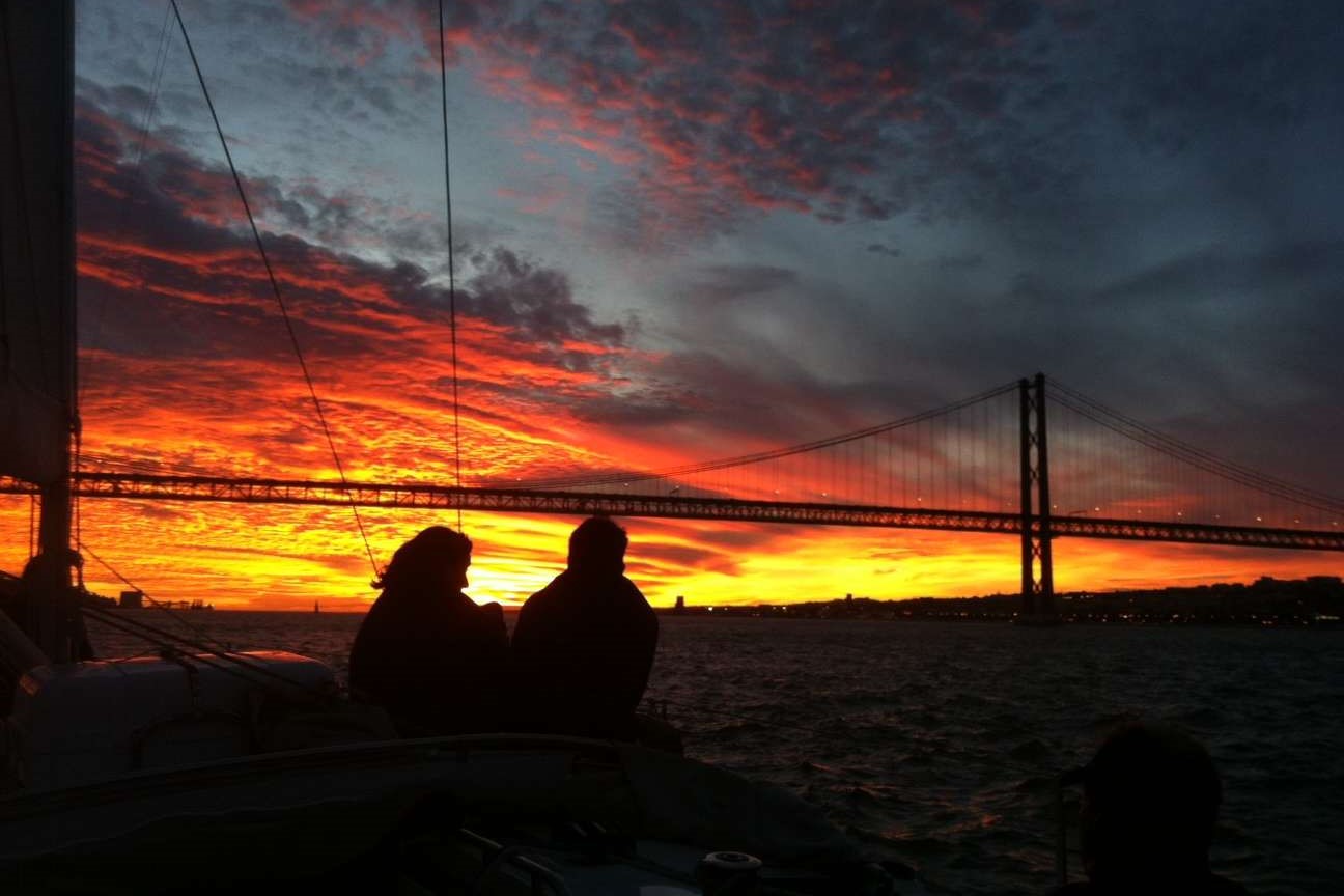 Lisbon Daytime/Sunset/Night City Sailboat Tour with Drinks