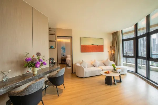 Hotel room environment display map