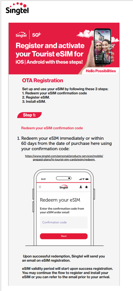 Singtel eSIM installation guide