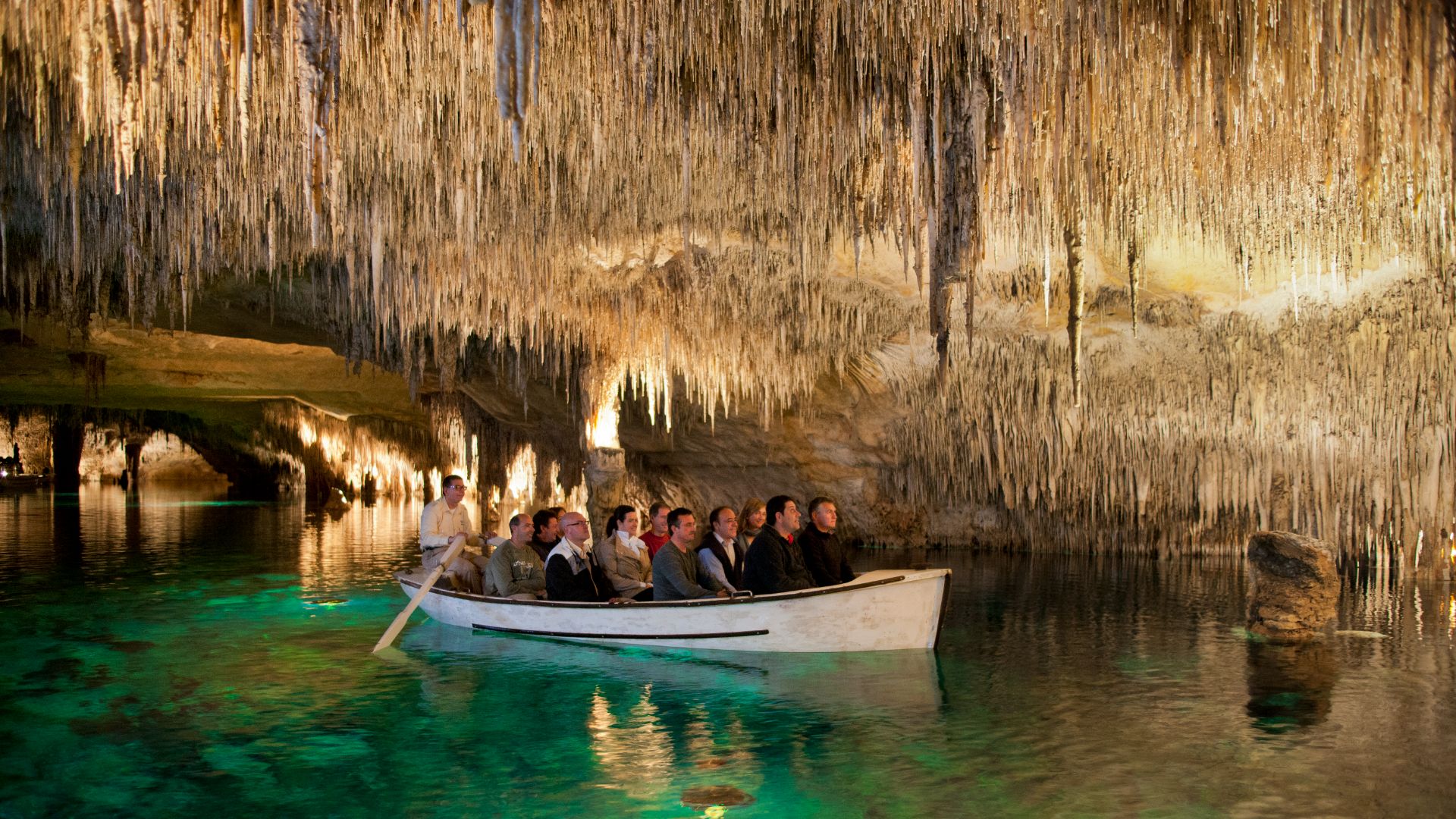 Step into a world of glowing rock formations and mysterious underground chambers