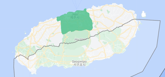 Service area within Jeju City
