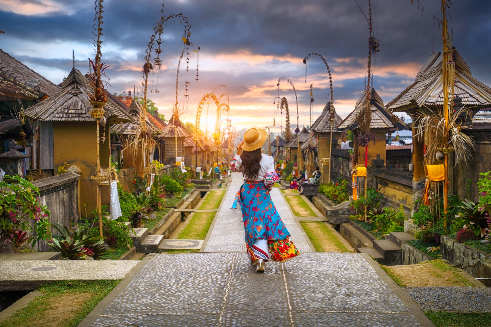 Visit the cleanest village in Bali, known for its cultural beauty, Panglipuran Village.