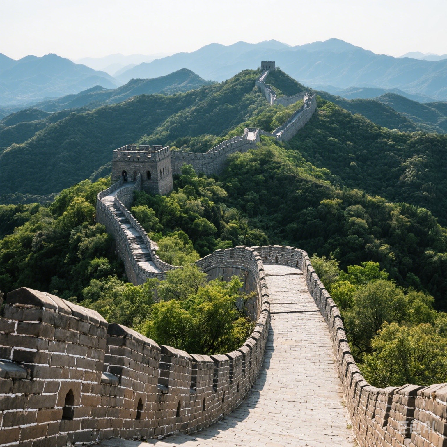 DAY2: Hotel pick-up - Mutianyu Great Wall (including tickets + round-trip cable car) - go to Ming Tombs after lunch - return to the city, arrange Beijing roast duck - send back to the hotel.
After breakfast at the hotel, we took a bus to Mutianyu Great Wa