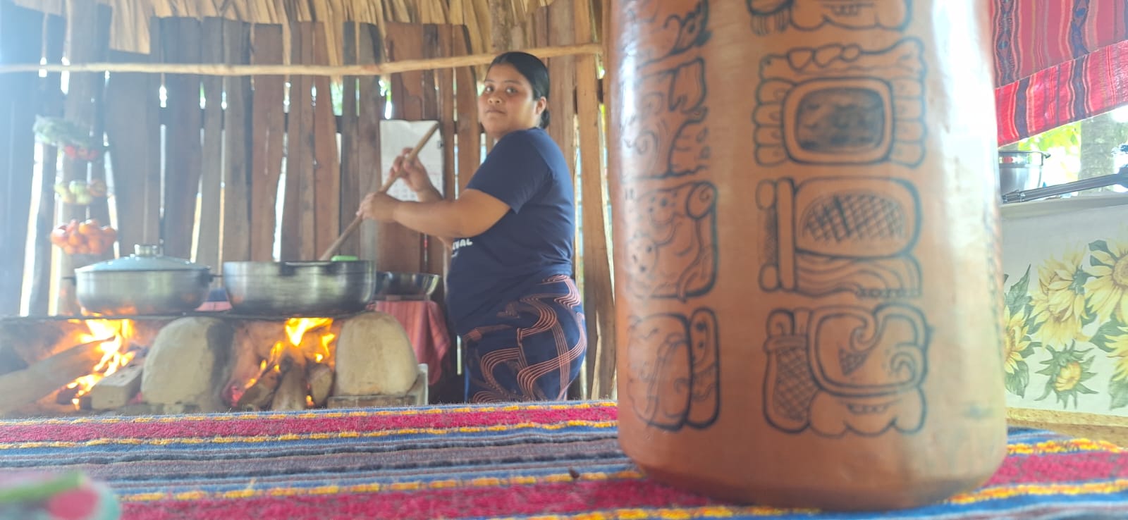 Food and calligraphy experience with a Mayan Family