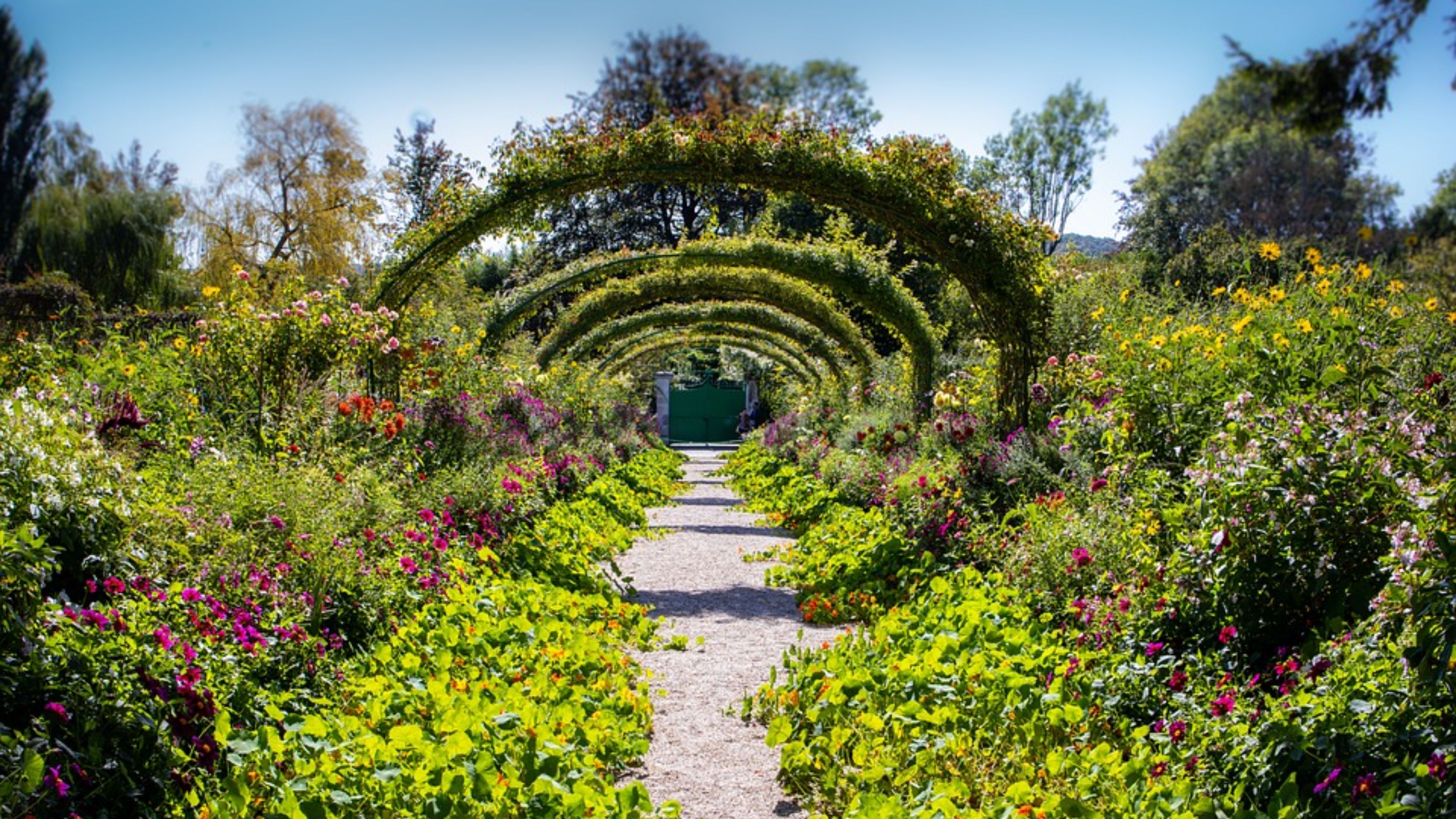 A garden, two time and space: the secret place where reality and canvas intersect