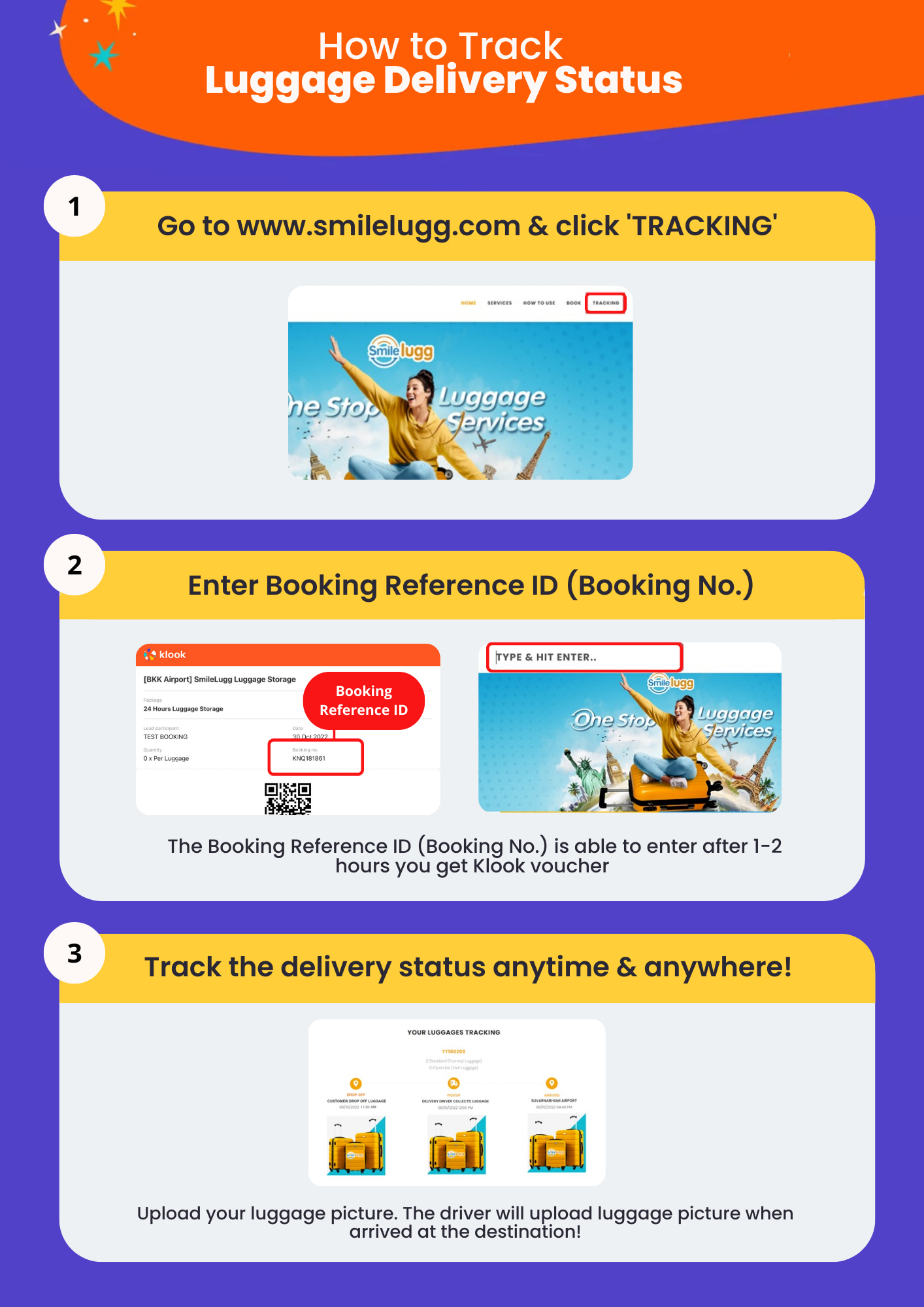 how to track luggage delivery