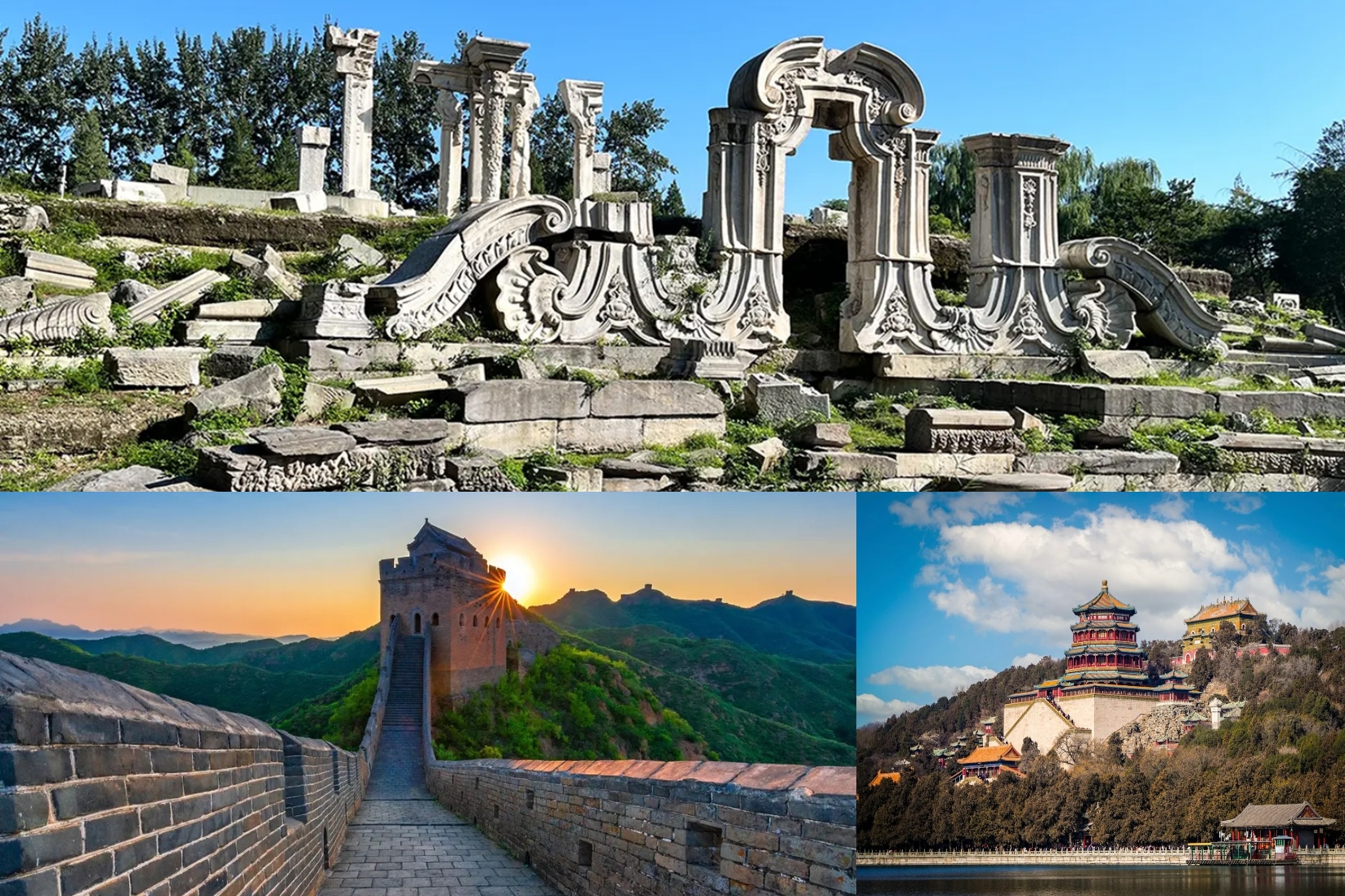 北京八達嶺長城&頤和園&圓明圓1日遊（探秘皇家園林+感受長城雄偉氣勢+見證中國古建築群+世界文化遺產+優質導遊服務+北京往返）