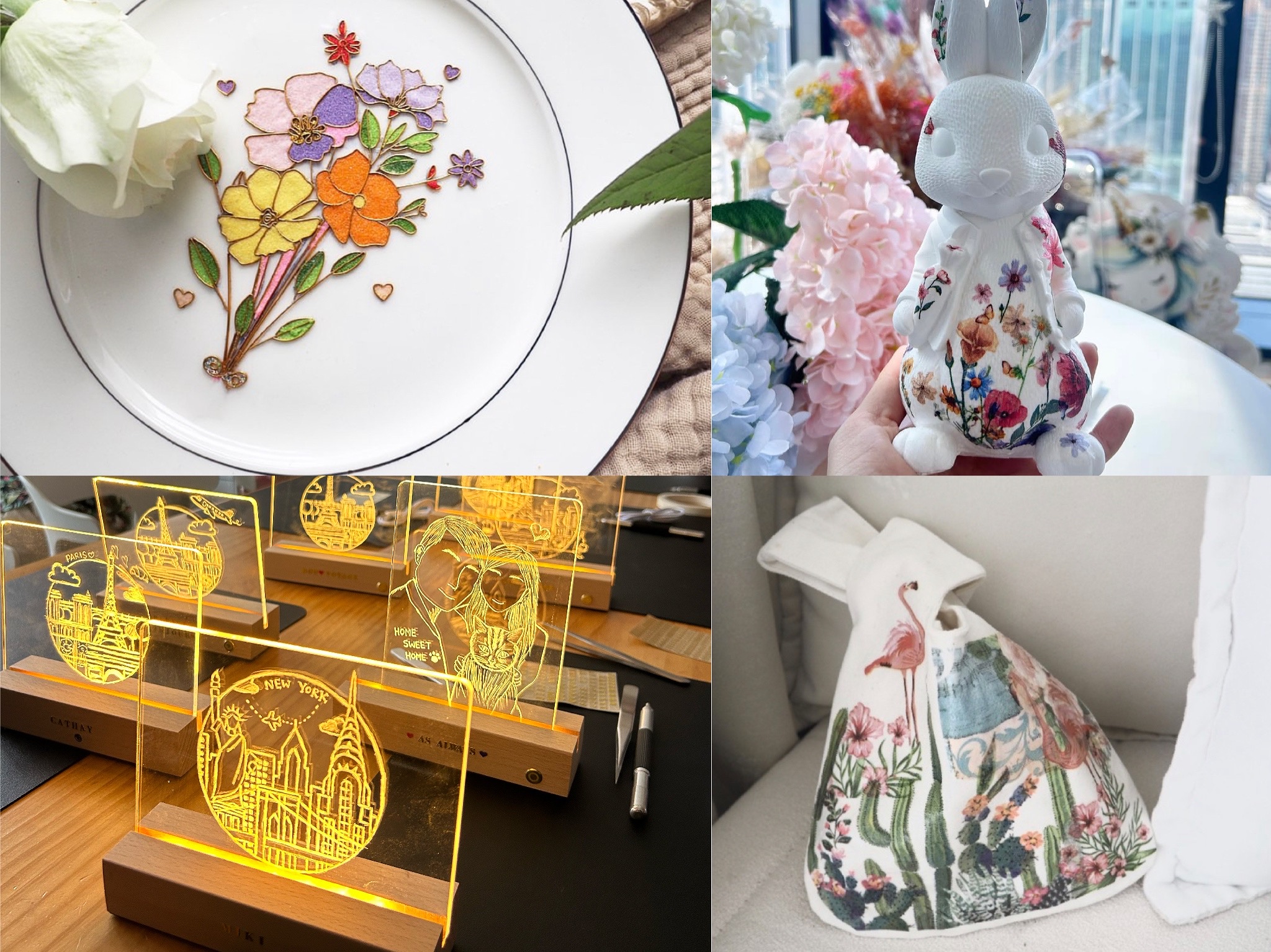 Parent-Child Date Gathering Handmade Workshop | Pressed Flower | Decoupage Canvas Bag