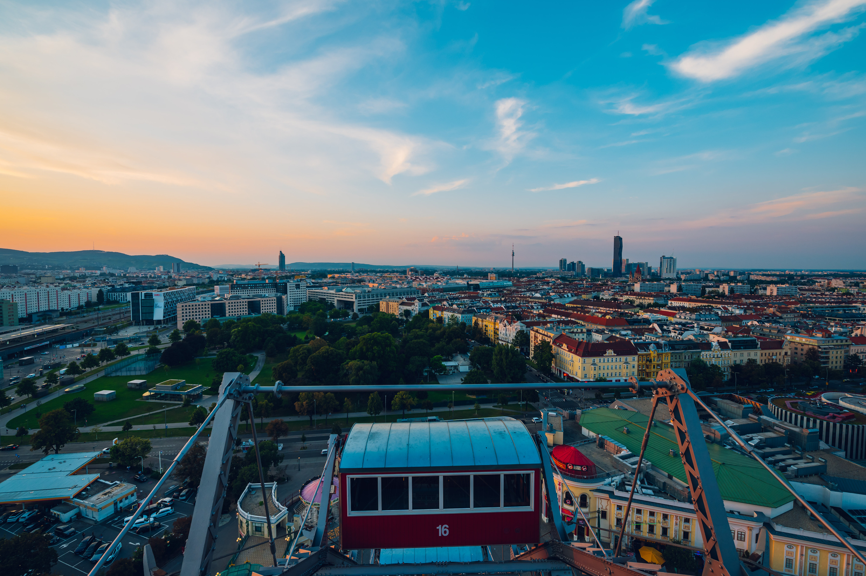 Soar above Vienna’s skyline for breathtaking views of the city and the Danube River Soar above Vienna’s skyline for breathtaking views of the city and the Danube River