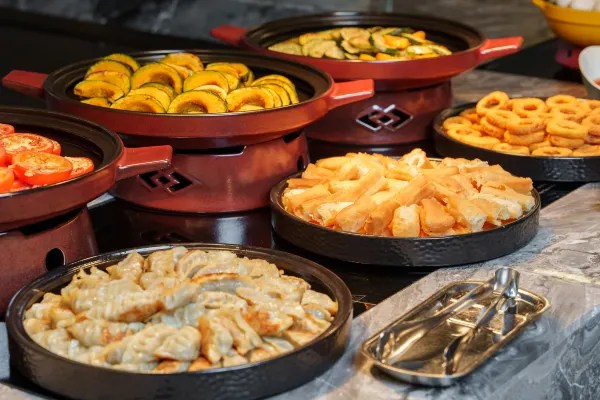 Picture of some dishes in the hotel restaurant