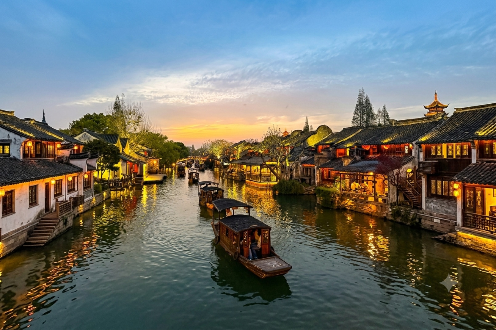 [Korean Guide] Wuzhen Water Town Night Tour 