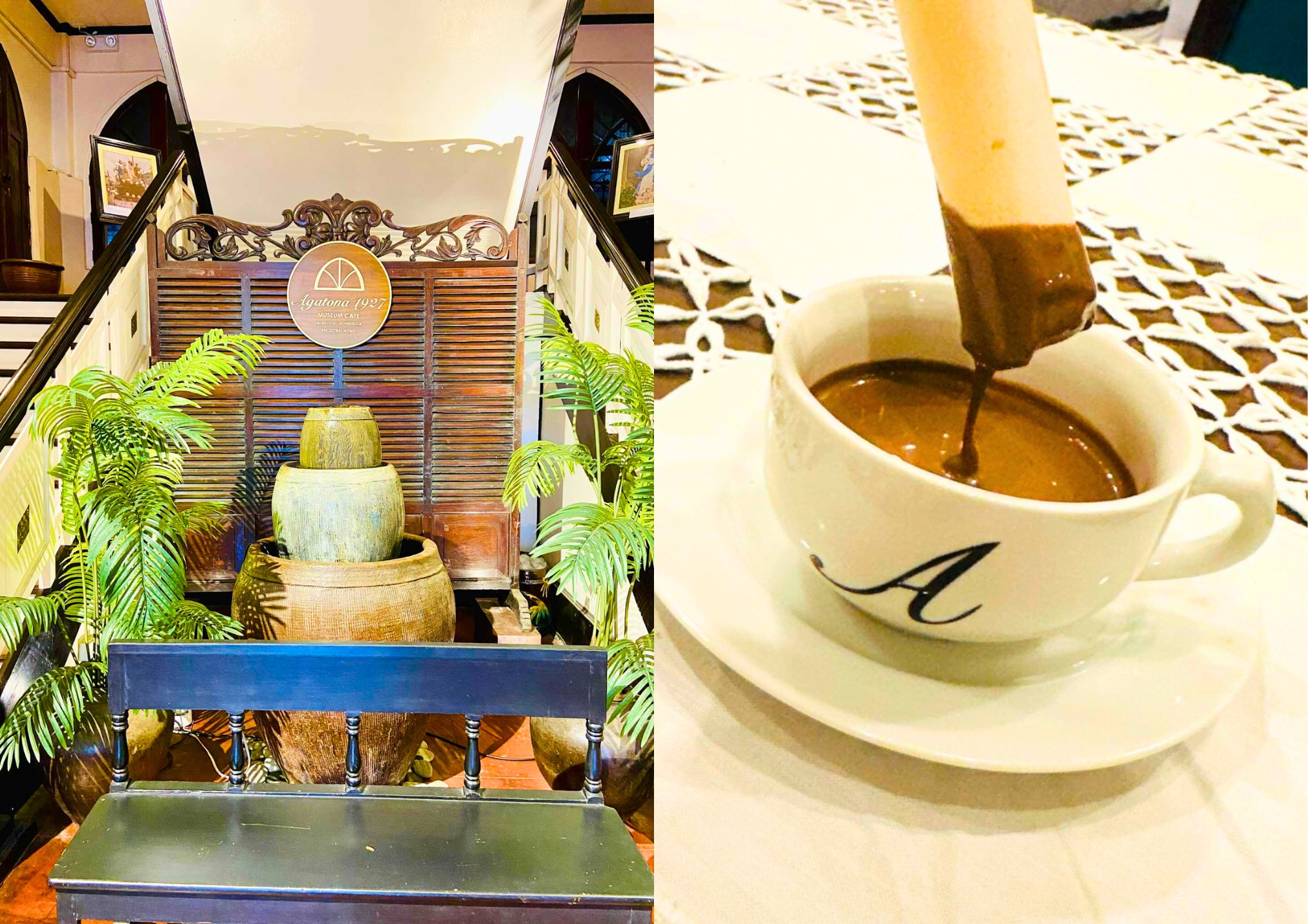 在 Agatona 1927 Museum Café 穿越時空，品嚐濃郁絲滑的巧克力飲品「tablea」，搭配代代相傳的餅乾，在充滿歷史氛圍的環境中，盡情享受經典伊隆戈風味。