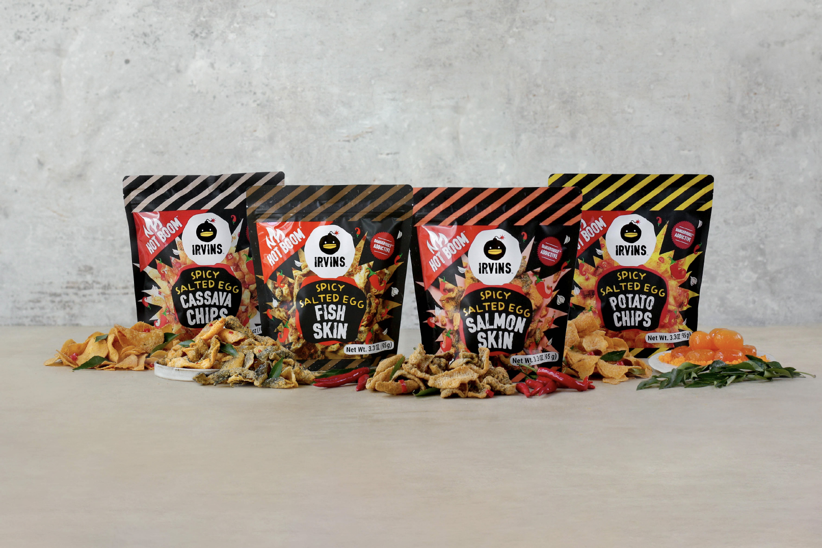 irvins salted egg fish skin truffle chips potato cassava